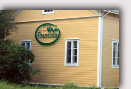 Valaistava liikemerkki päivänvalossa, Frantsila